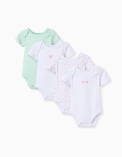 Bébé-Body-4 bodies en coton avec motif de fraise