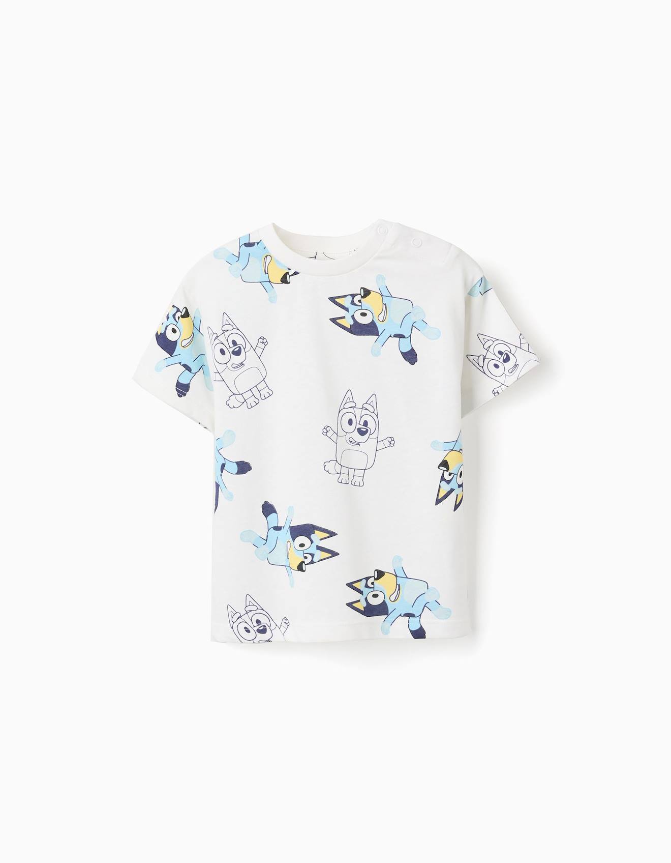 T-shirt En Coton Avec Motif Bluey Blanc 12 €