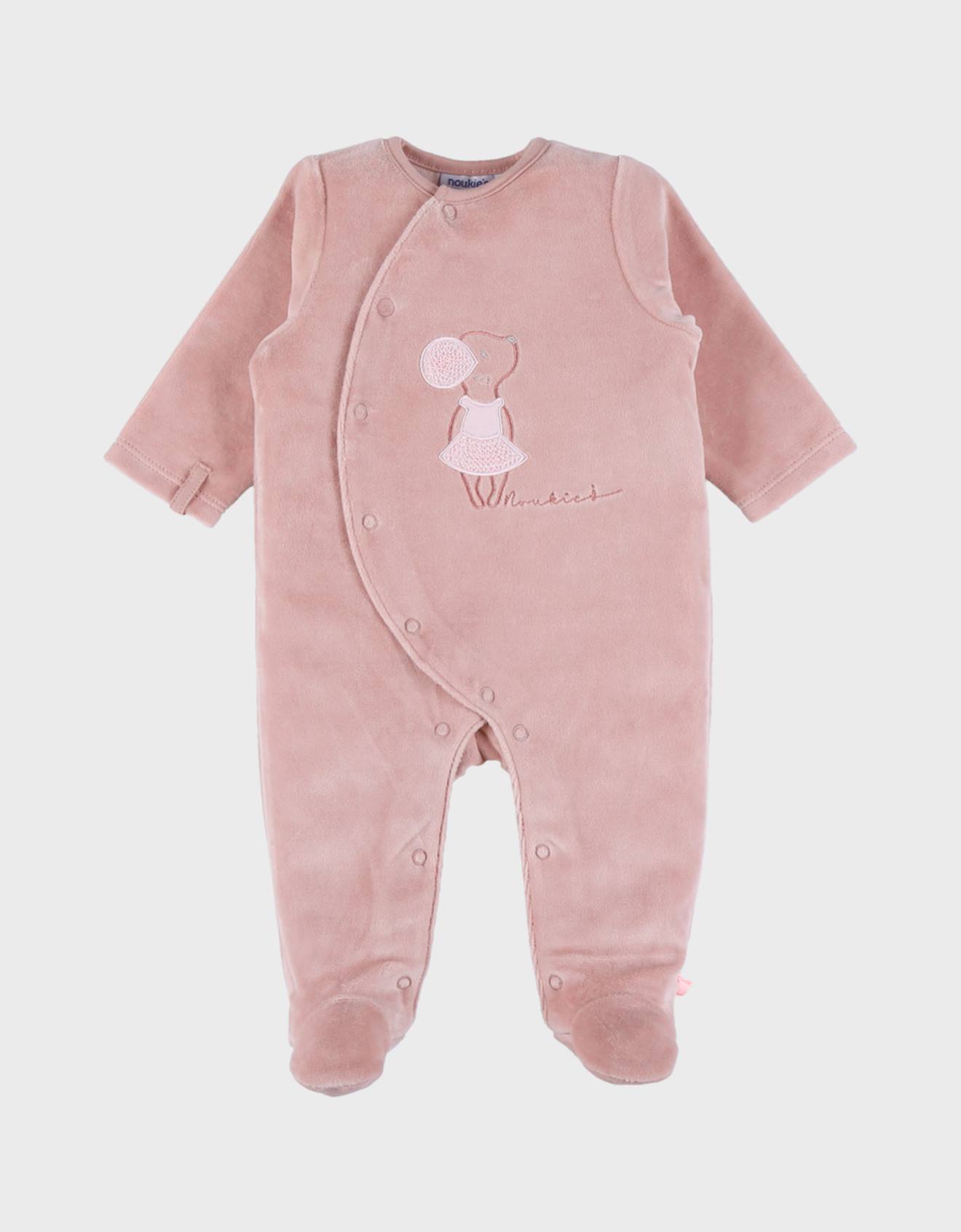 Pyjama Bb Velours Brod Rose 30 €