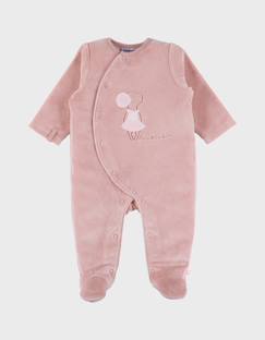 Pyjama bébé velours brodé  - vertbaudet enfant