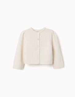 Cardigan en maille de coton à point de lien b&s  - vertbaudet enfant