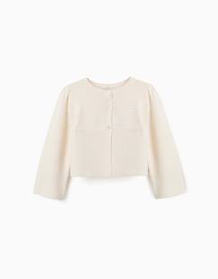 Cardigan en maille de coton à point de lien b&s  - vertbaudet enfant
