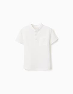 Garçon-T-shirt, polo, sous-pull-Polo en coton avec col mao et poche