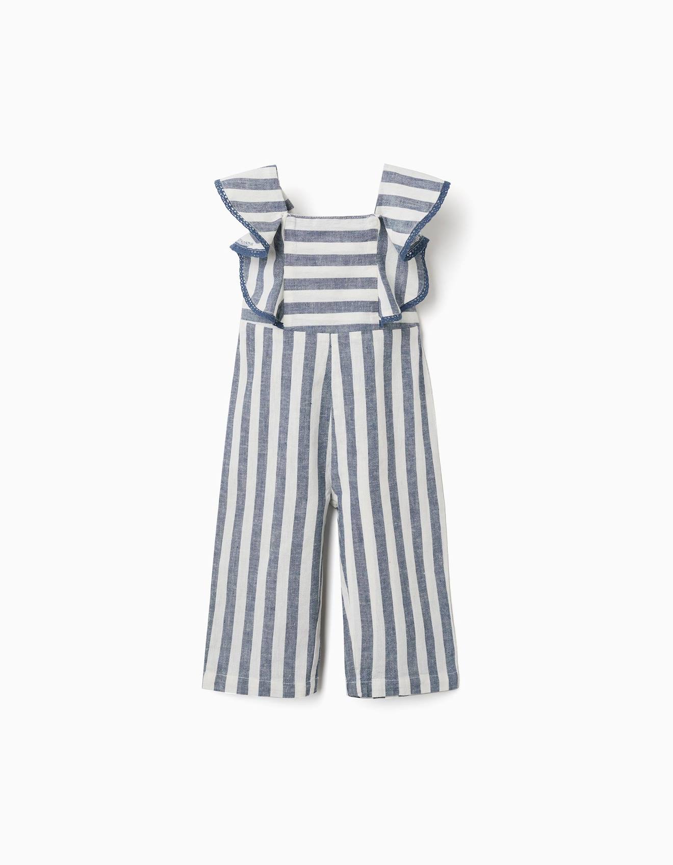 Combinaison En Coton Et Lin Rayures Youme Beige Clair 22 €