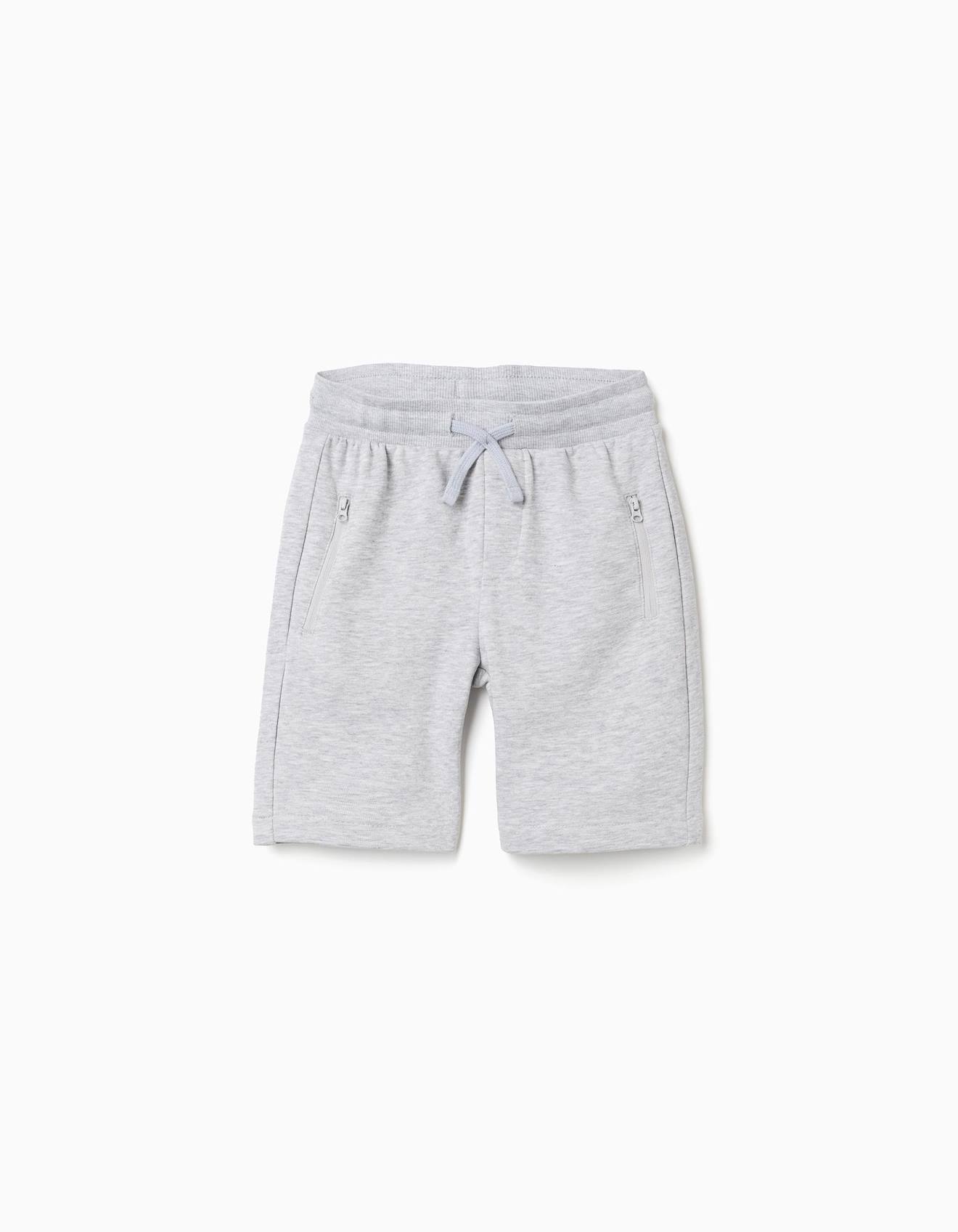 Shorts Midi Avec Cordon Et Poches Gris Clair 15 €