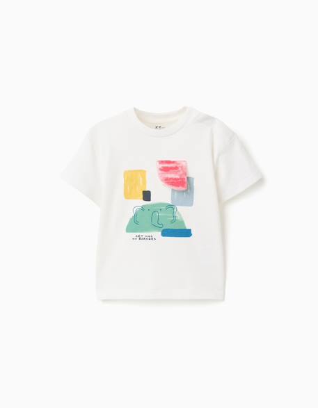 Bébé-T-shirt en coton avec imprimé à l'avant d'art
