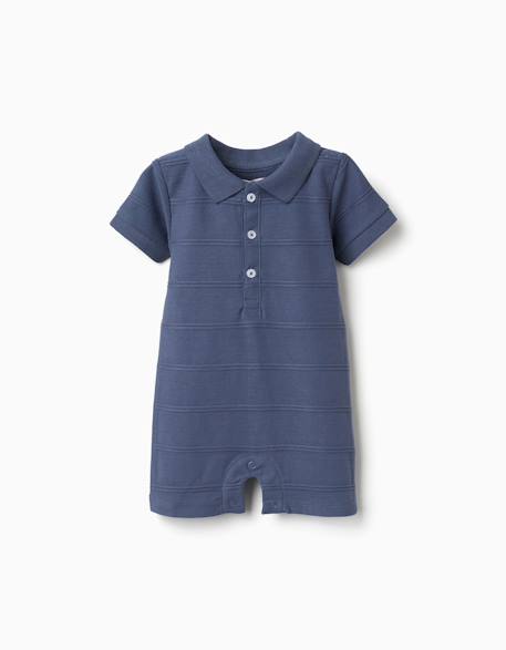 Bébé-Salopette, combinaison-Combinaison en coton avec lignes en relief b&s