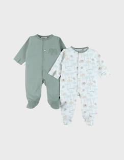 Lot de 2 pyjamas bébé velours  - vertbaudet enfant