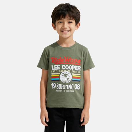 T-shirt manches courtes garçon avec imprime colore  - vertbaudet enfant