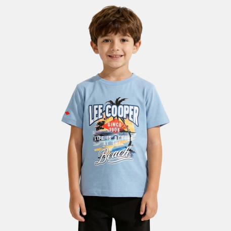 T-shirt manches courtes garçon avec motif plage  - vertbaudet enfant