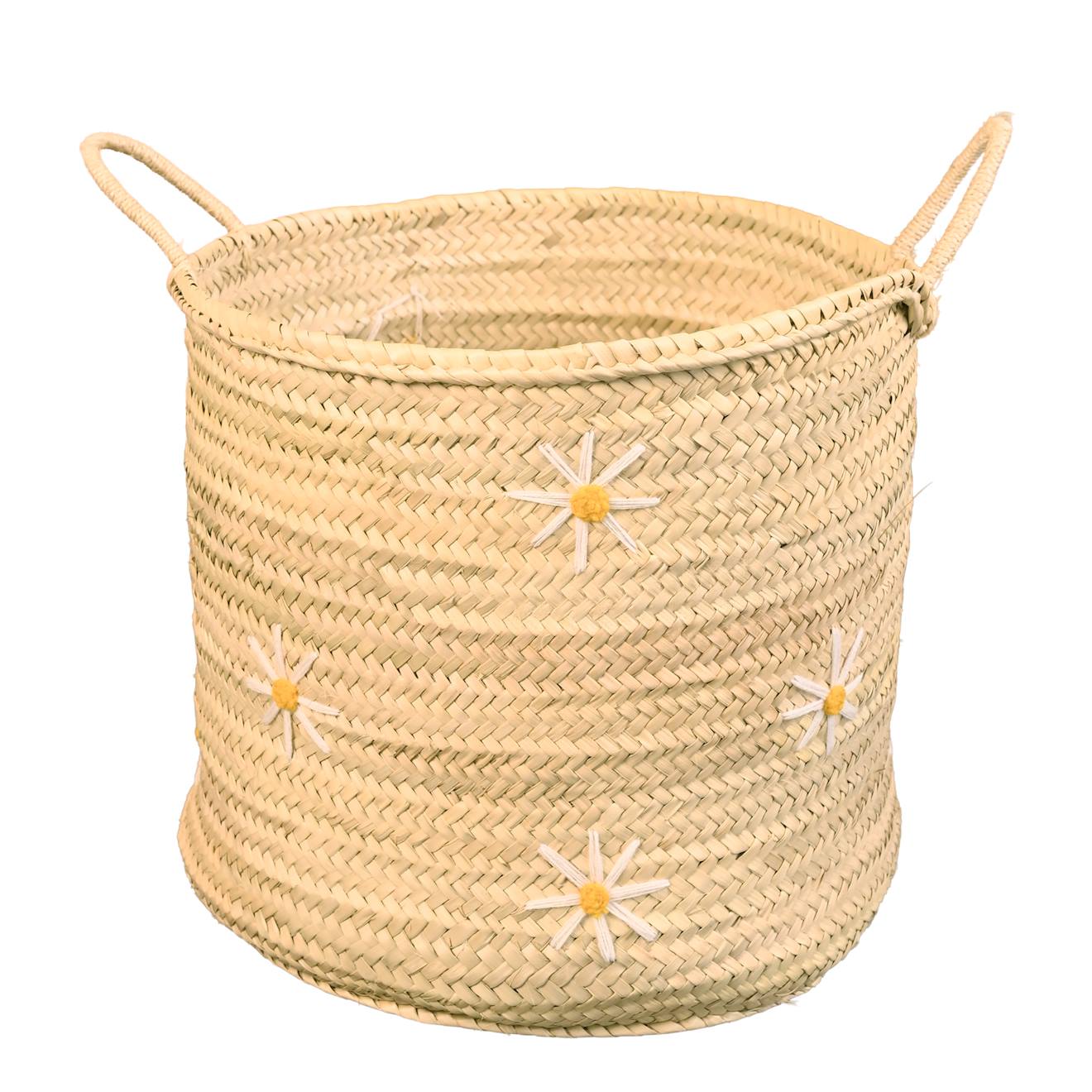 Panier De Rangement Marguerite Naturel (Home Maison) - Image 1