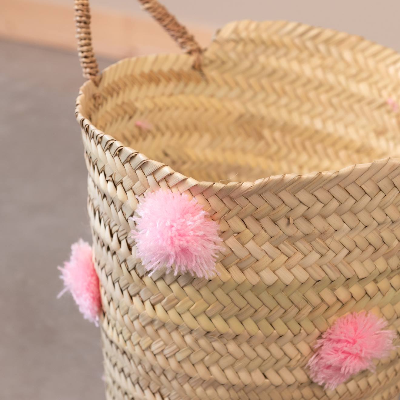 Panier De Rangement À Pompons Rose (Home Maison) - Image 2