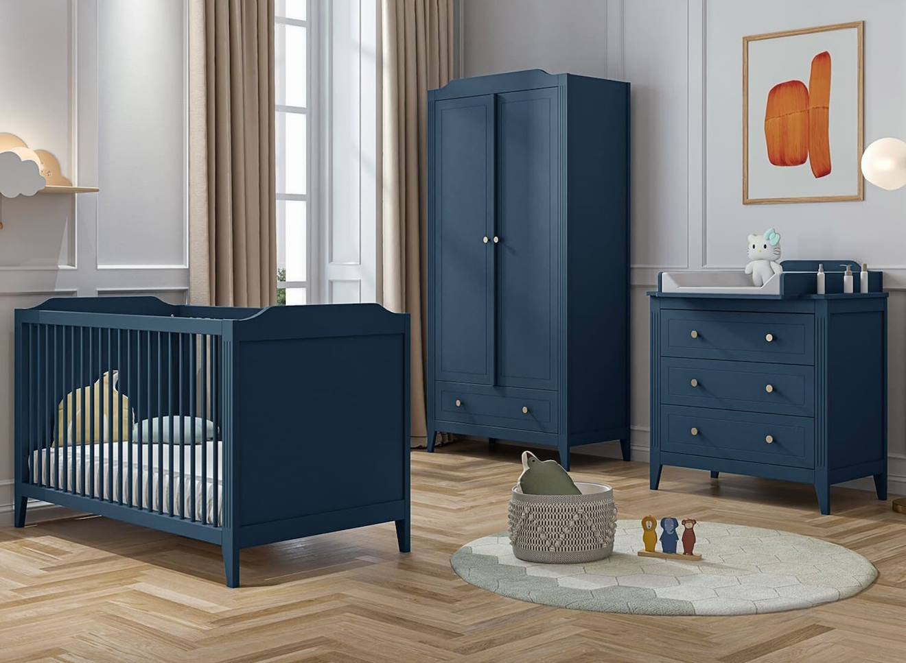 Chambre Bébé Complète Héritage Bleu Prestige — photo 1/4