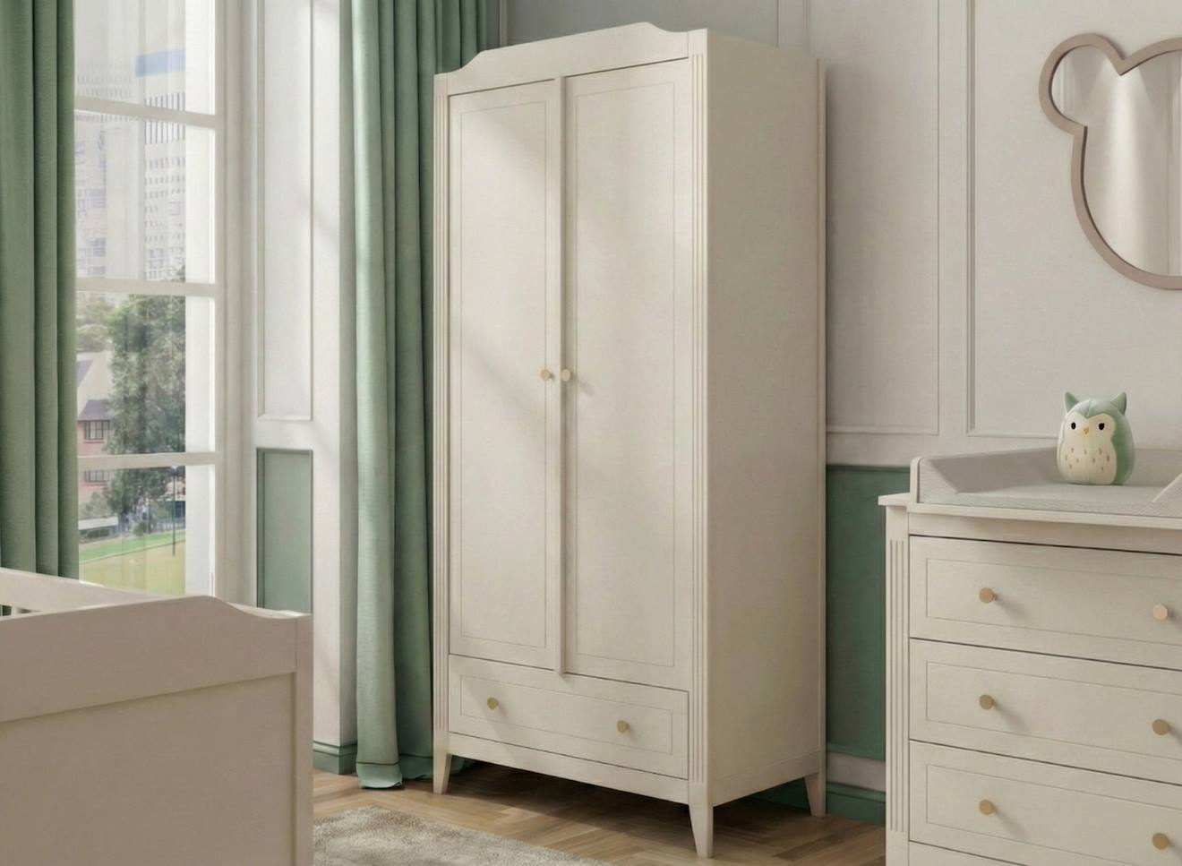 Armoire 2 Portes Héritage Crème Armoire 2 Portes Héritage Crème