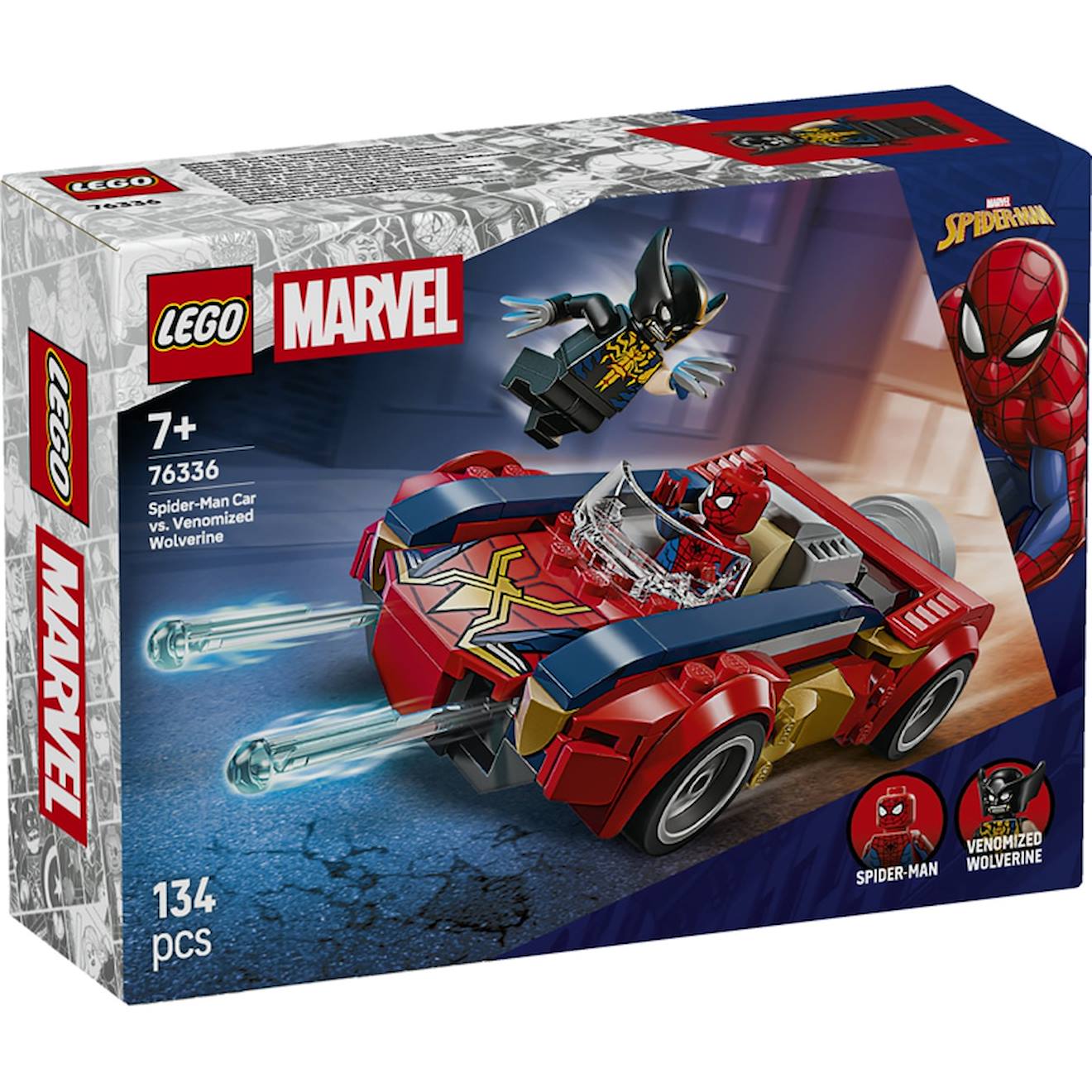 Véhicules Spiderman Vs Wolverine Marvel Lego 76336 Multicolore