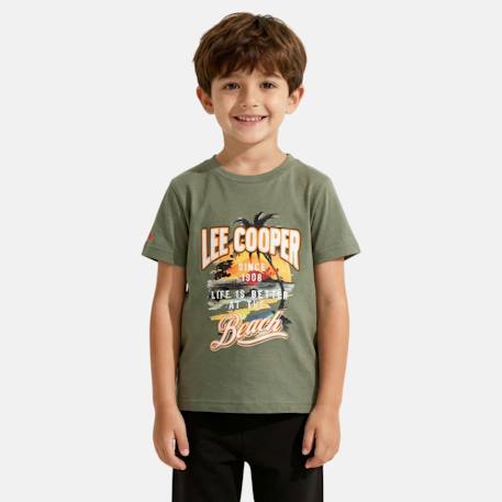 T-shirt manches courtes garçon avec motif plage  - vertbaudet enfant