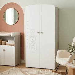 Armoire 2 portes bébé en mélamine - teddy  - vertbaudet enfant