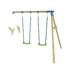 Jouet-Bras de portique balançoire double avec sièges skywood bois fsc®