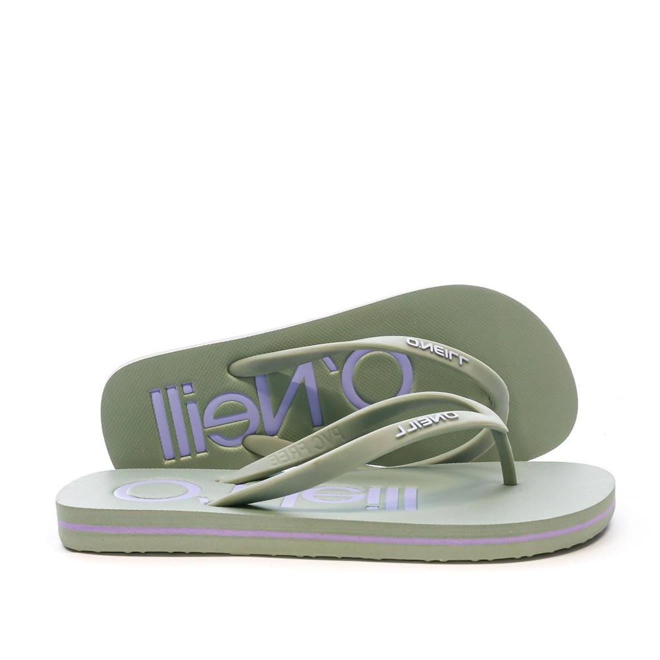 Tongs Fille Imprimé Profile Logo Kaki