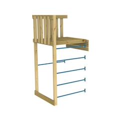 Jouet-Jeux de plein air-Plateforme avec échelle skywood bois h150cm