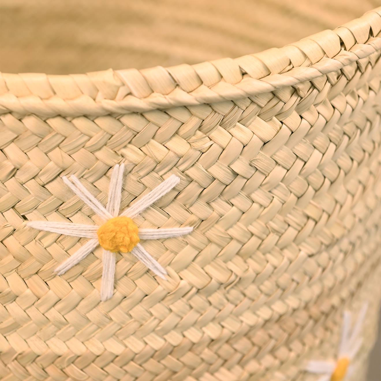 Panier De Rangement Marguerite Naturel (Home Maison) - Image 2