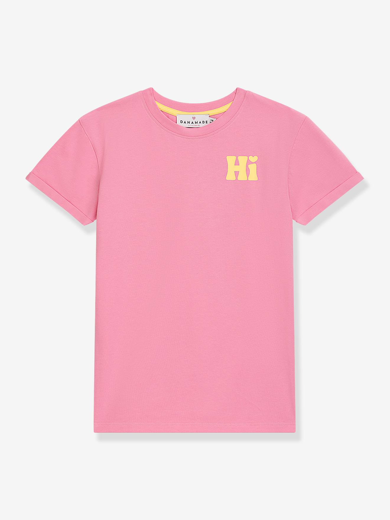 T-shirt inscription fille DANAMADE rose rose drage 20$