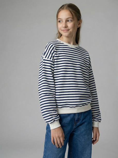 Fille-Pull, gilet, sweat-Sweat coupe large