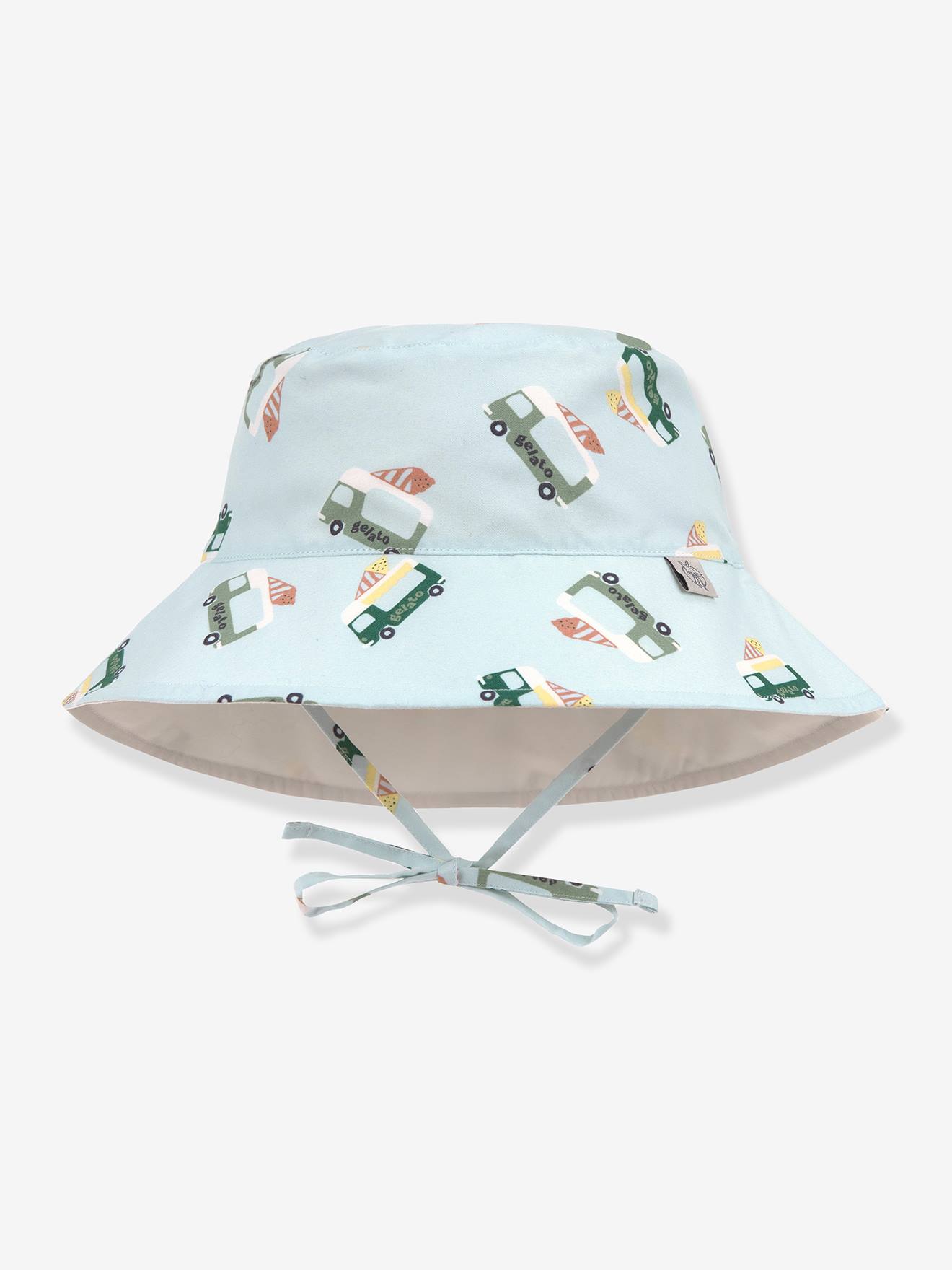Chapeau anti-UV stylé bucket bleu