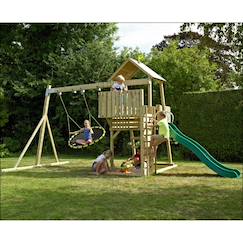 Aire de jeux balançoire nid kingswood bois fsc®  - vertbaudet enfant
