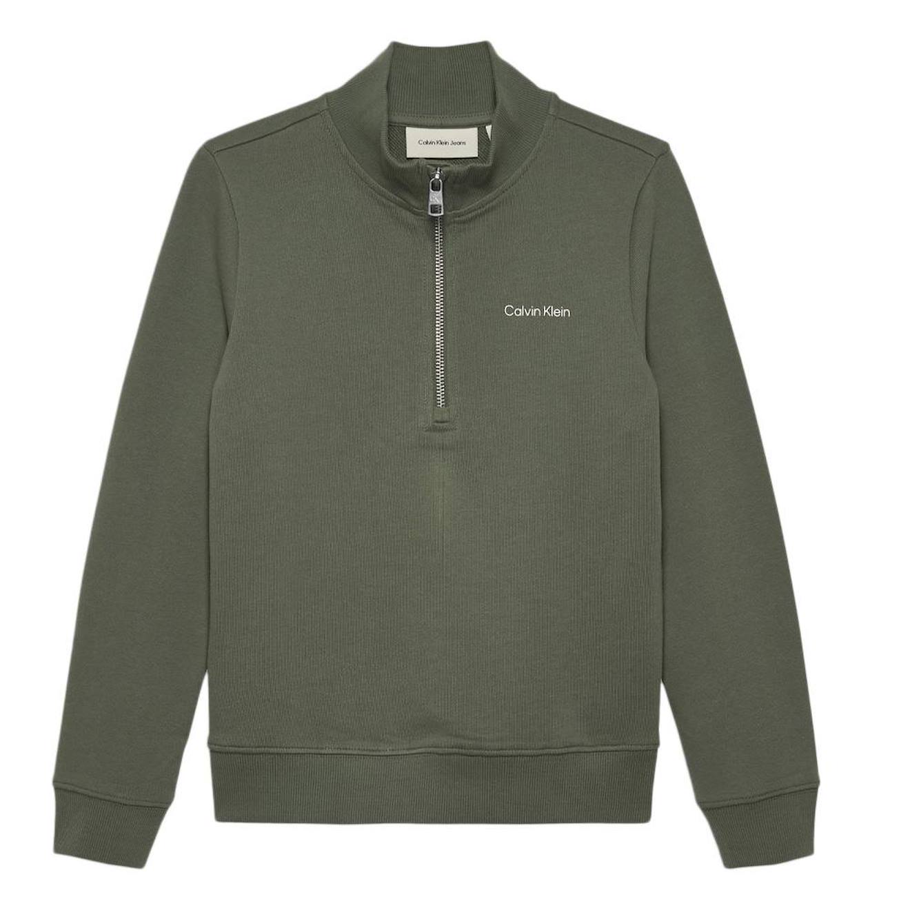 Pull Zippé Garçon Chest Vert