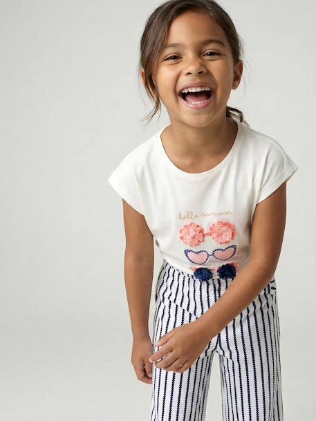 Fille-T-shirt, sous-pull-T-shirt-Tee-shirt motif fantaisie fille