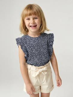 T-shirt manches courtes fille volants  - vertbaudet enfant