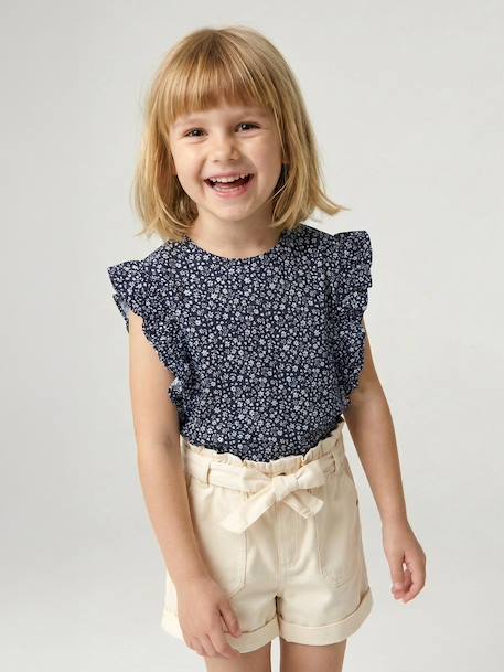 T-shirt manches courtes fille volants  - vertbaudet enfant