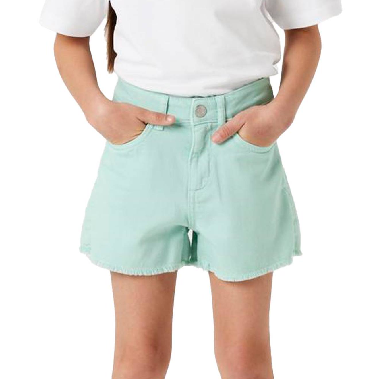Short En Jean Fille Vert