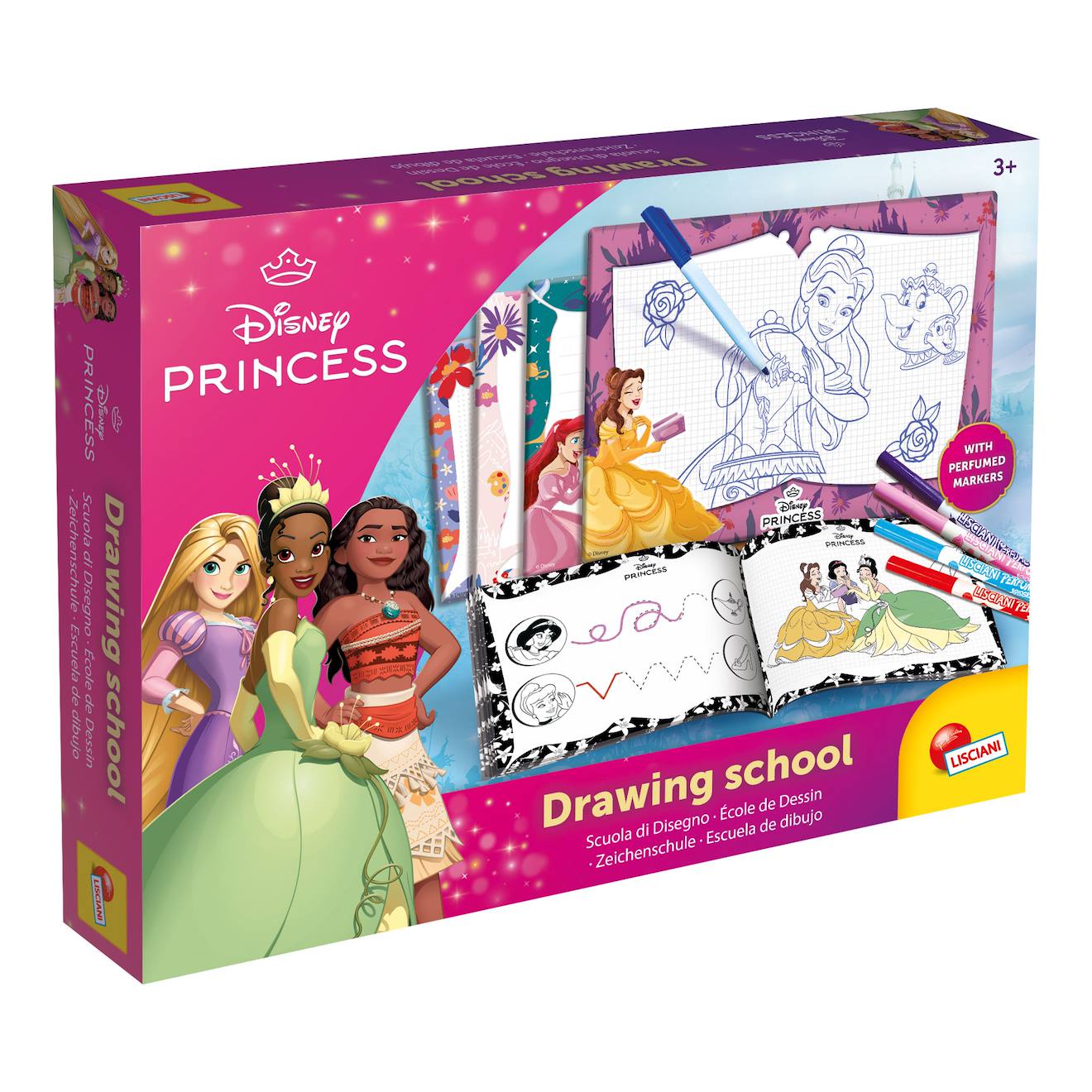 Ecole De Dessins + Feutres Parfumes Princess Kit Créatif Pour Dessiner Multicolore