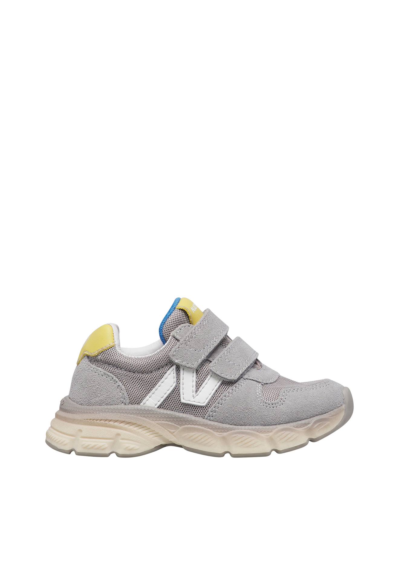 Sneakers En Cuir Et Tissu Mizole Vl. Gris