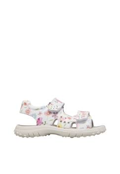 Sandales en cuir avec des fleurs dock  - vertbaudet enfant
