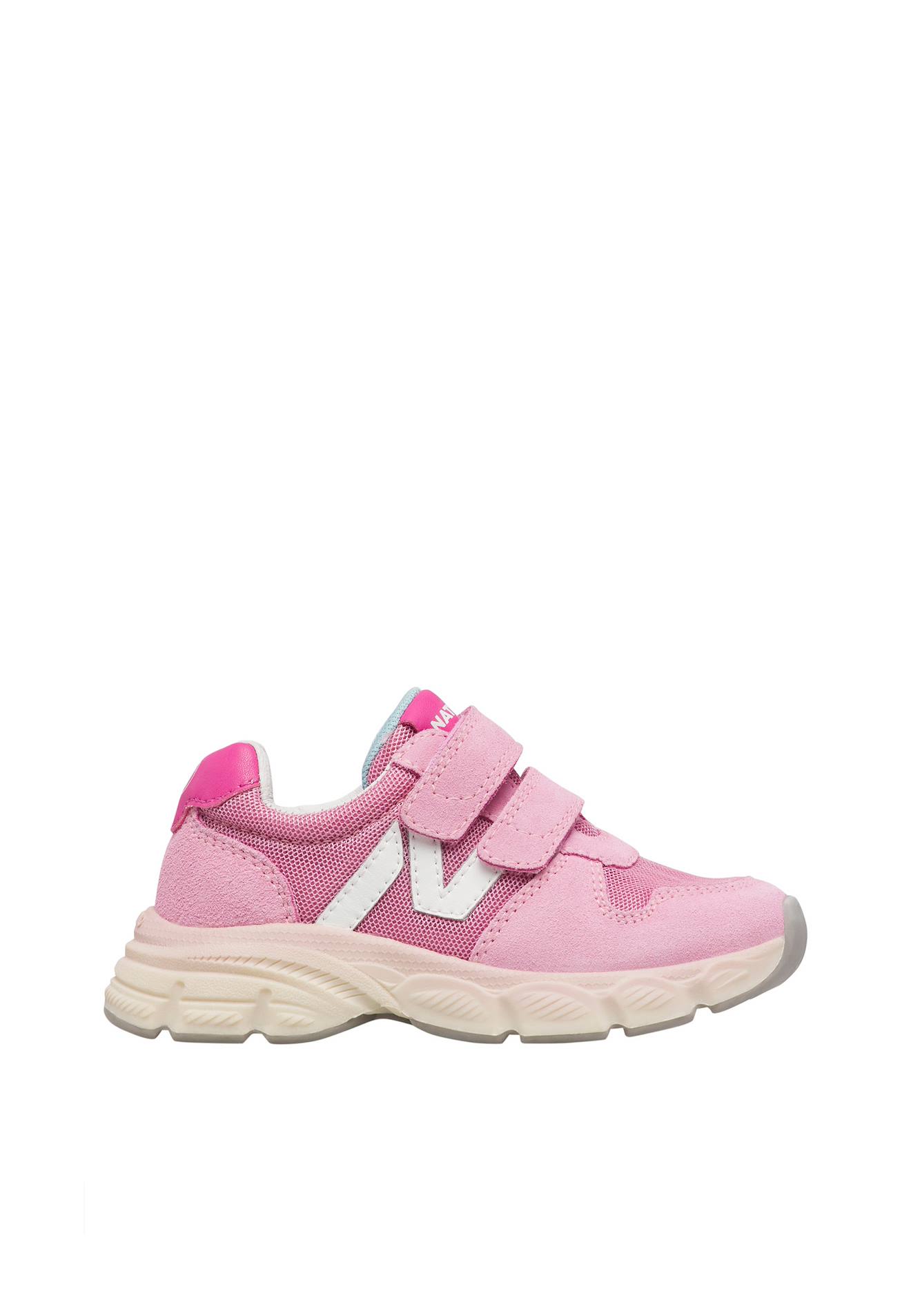 Sneakers En Cuir Et Tissu Mizole Vl. Rose-