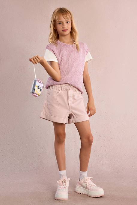 Fille-Pull, gilet, sweat-Pull en maille, sans manches