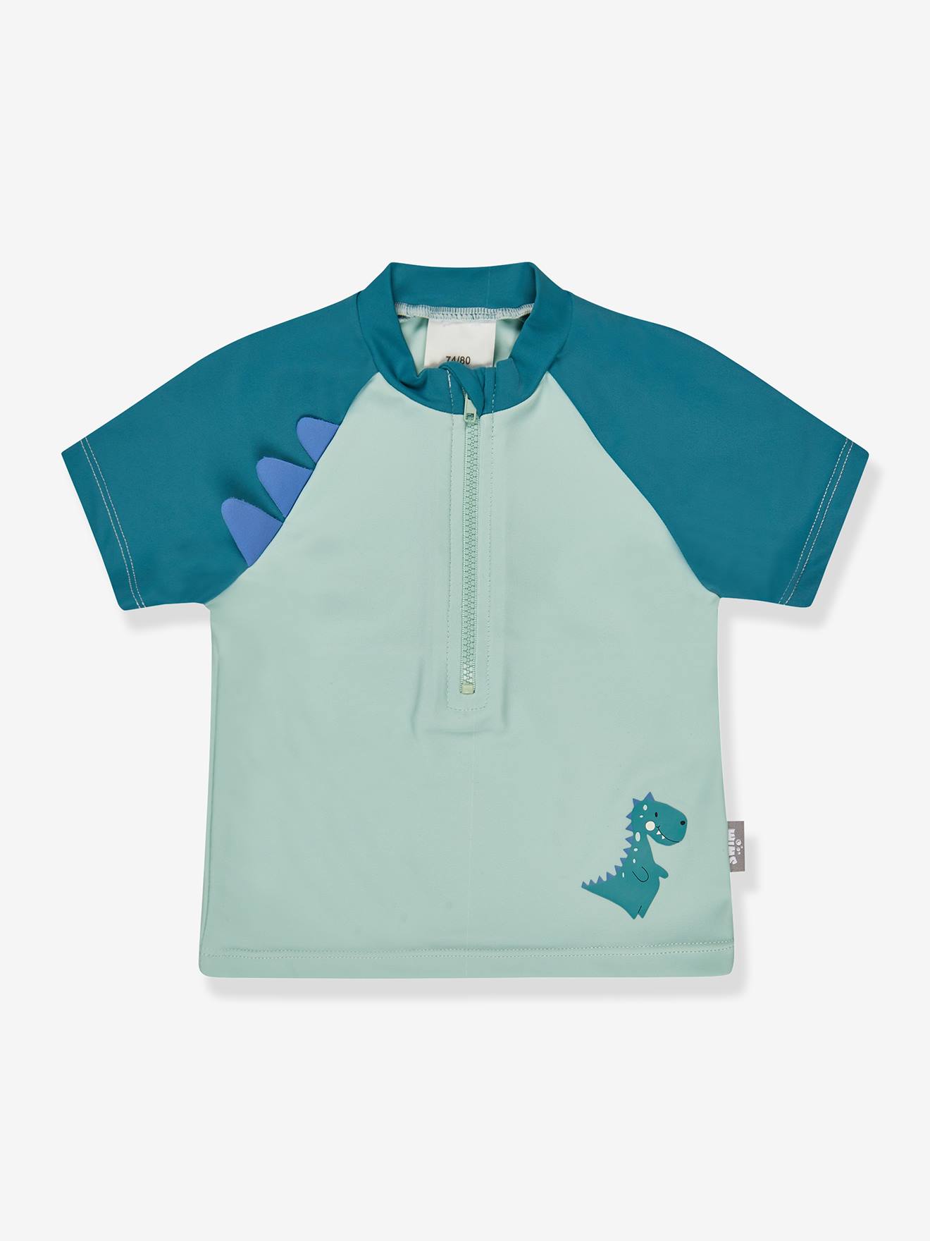 T-shirt de bain bébé à manches courtes avec crêtes de dinosaure 3D et protection UV STERNTALER bleu glacier