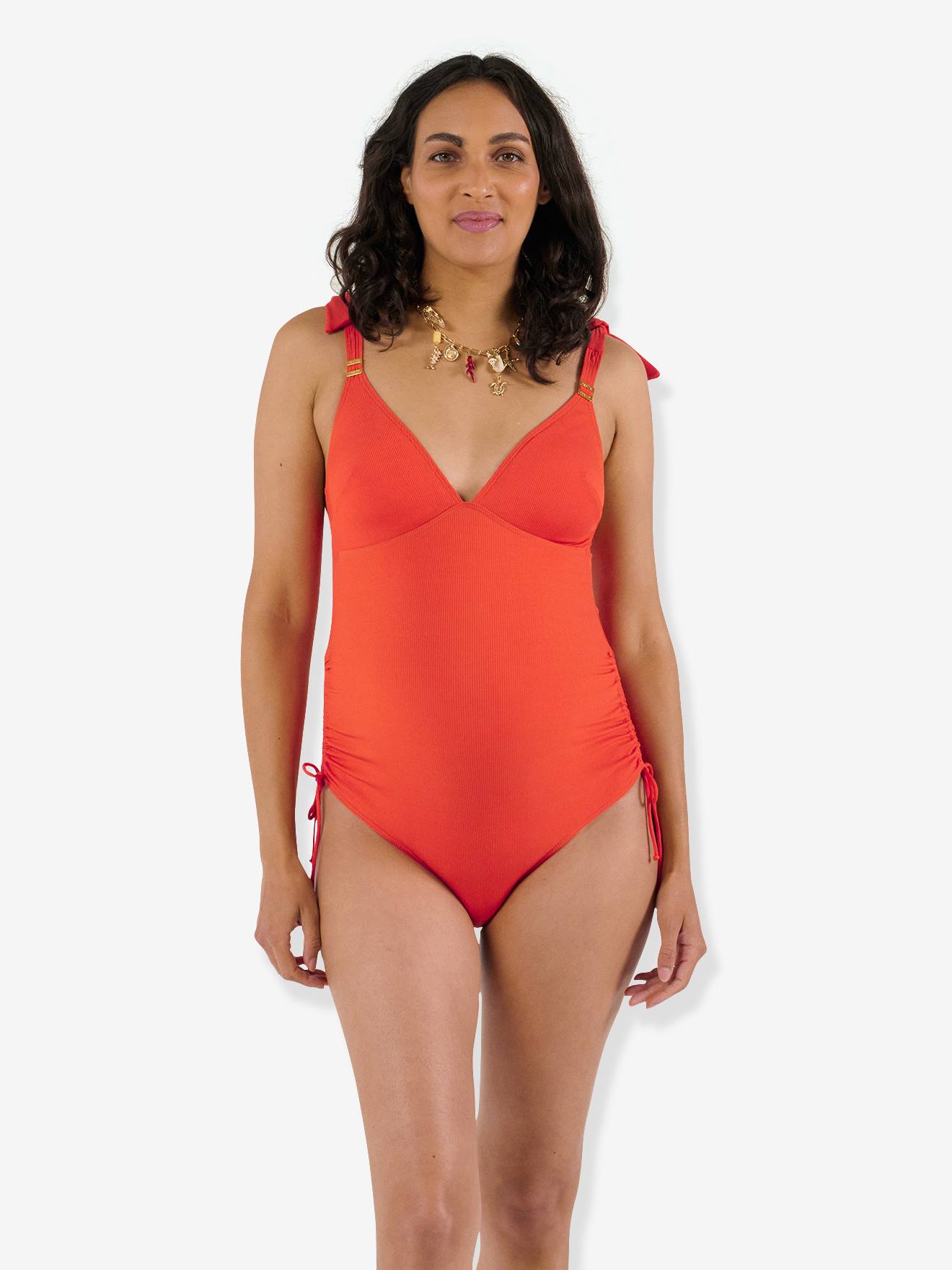 Maillot de bain de grossesse Porto Vecchio CACHE-COEUR orange