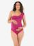 Maillot de bain de grossesse Bloom fuchsia+noir+vert 1 - vertbaudet enfant 