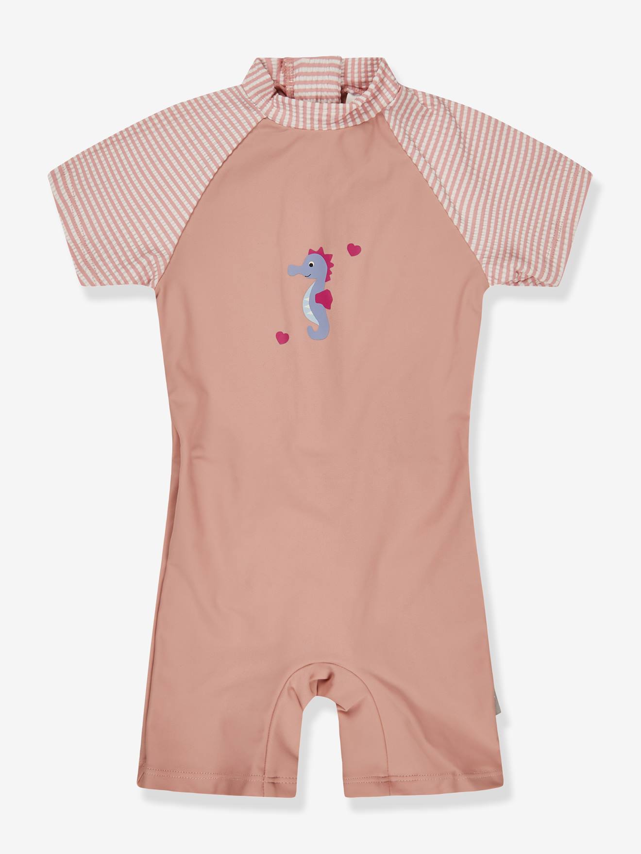 Combinaison de bain bébé avec motif hippocampe et protection UV, insert couche STERNTALER rose poudré