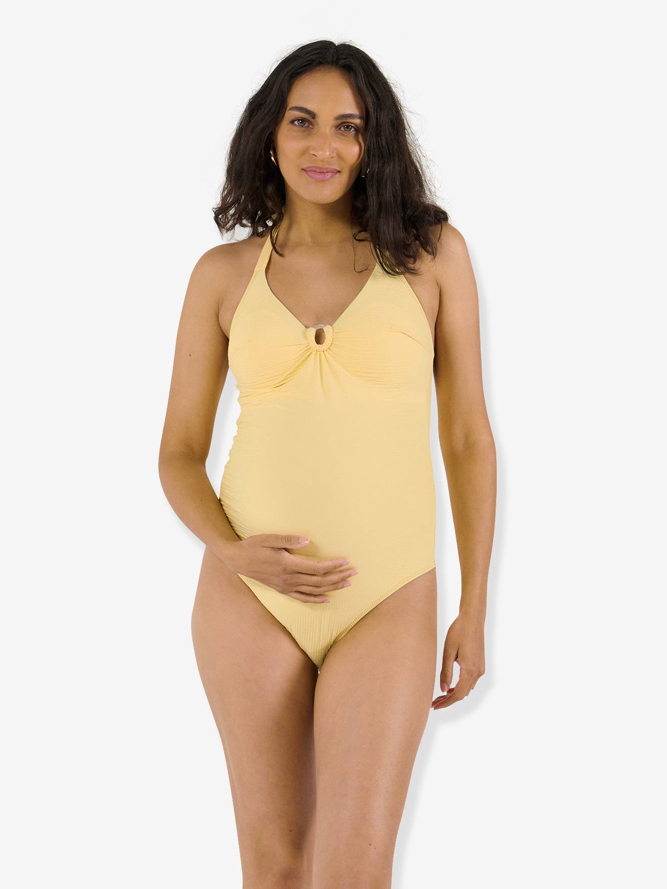Maillot de bain 1 pièce maternité jaune Maillot de bain 1 pièce maternité jaune