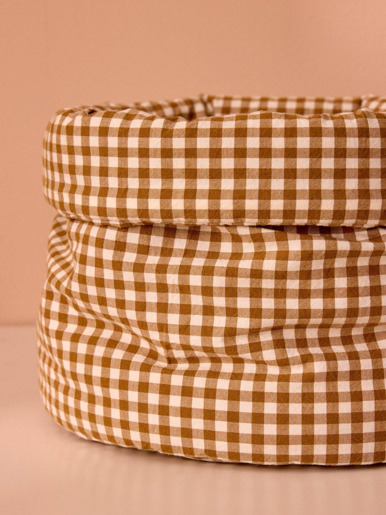 Pochon Matelassé Vichy Vichy Caramel (Cyrillus) - Image 1