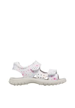 Sandales en cuir avec des fleurs dock  - vertbaudet enfant