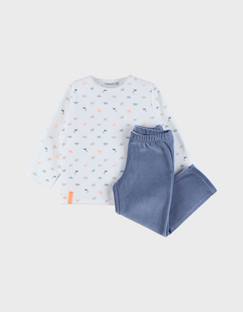 Pyjama bébé velours imprimé  - vertbaudet enfant