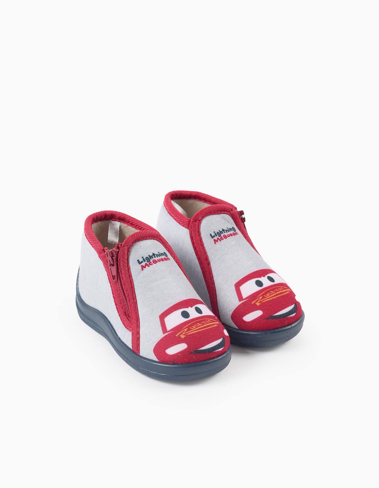 Chaussons Avec Imprimé Flash Mcqueen Gris Clair