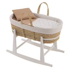 Puériculture-Couffin matelasse + support en bois