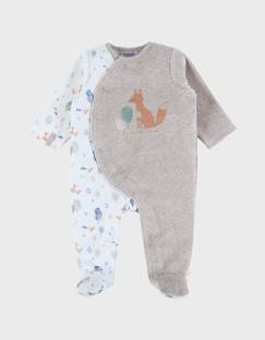 Pyjama bébé velours imprimé  - vertbaudet enfant